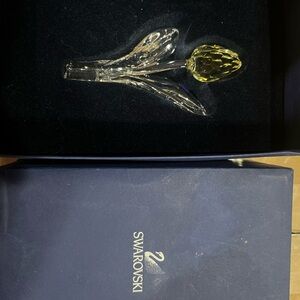 Swarovski Yellow Crystal Flower with Clear Stem